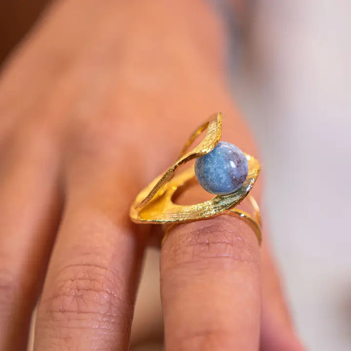 Anillo Ajustable Chapado En Oro Con